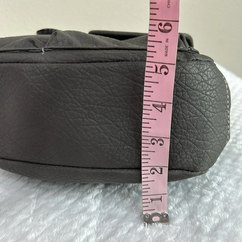 Rosetti Gray Mini Tote Shoulder Bag Faux Leather Vintage Purse - Picture 11 of 17